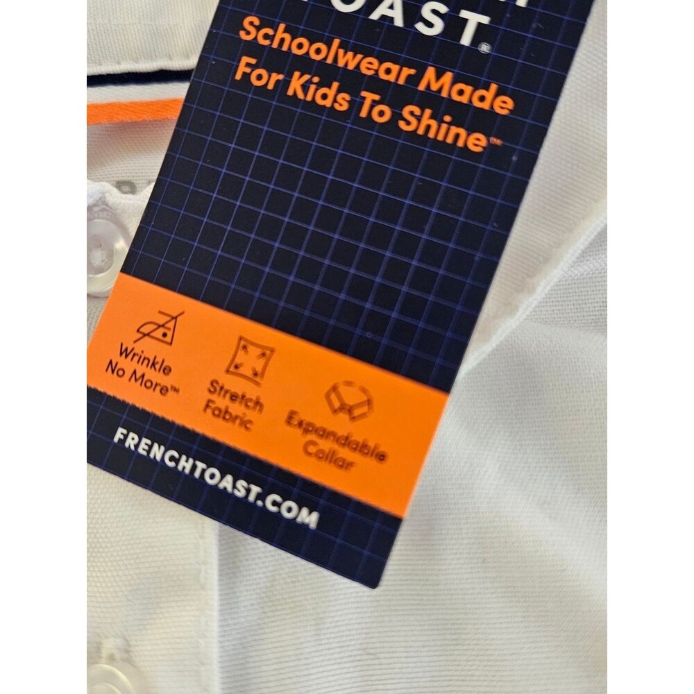 French Toast White Short Sleeve School Shirt-SZ 10 - Picture 4 of 4